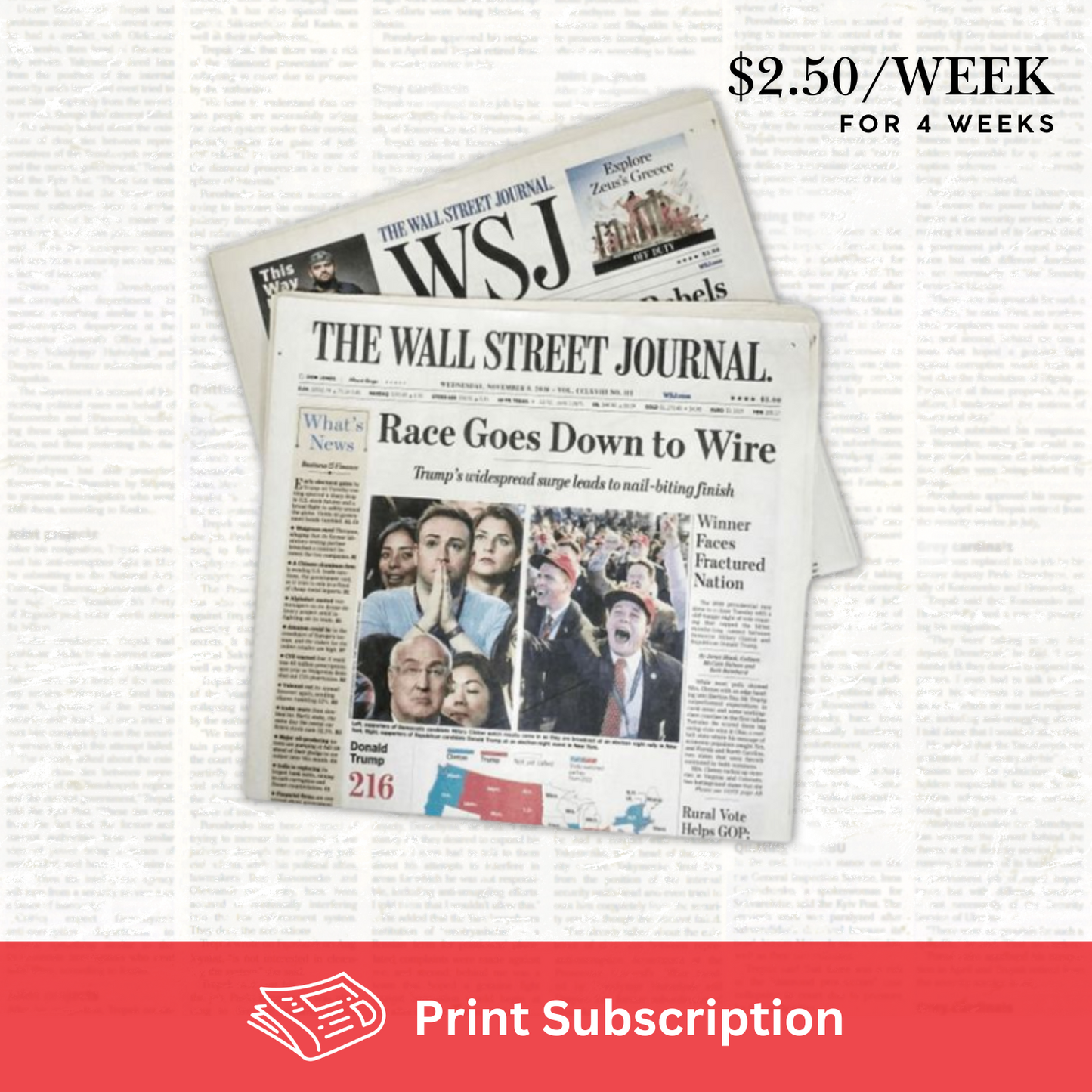 The Wall Street Journal Annual Print Subscription - 4-Week Trial